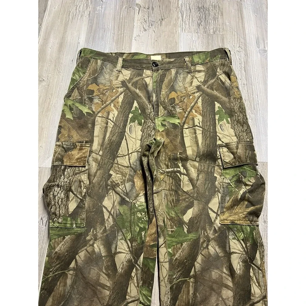 Mens Realtree Hunting Pants Vintage Camo‎ Cargo Whitewater Outdoors Size Large